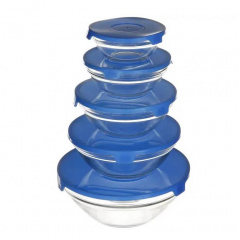 Набор стеклянных емкостей для хранения с крышками 5 шт A-PLUS 0120 Львов