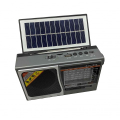 Радио-фонарь на солнечной батарее на аккумуляторе Solar Charge S-1521BTS серое Житомир