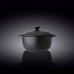 Горщик для запікання з кришкою 18см/0.6л Wilmax Slatestone Black WL-661140/A Ірпінь