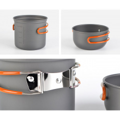 Набір туристичного посуду A-PLUS Cooking Set DS-101/6017 Вишневе