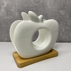 Серветниця фарфорова на бамбуковій підставці Naturel 10*5*11 см Bona Di 375-415 Ізюм