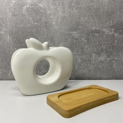 Серветниця фарфорова на бамбуковій підставці Naturel 10*5*11 см Bona Di 375-415 Ізюм