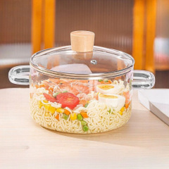 Кастрюля стеклянная со стеклянной крышкой 1,8 л 16 см A-PLUS 1057 Сумы