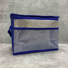 Термосумка Easy Gifts 28*16*20 см серебристо-синяя Stenson R28796 Луцк