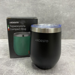Термокружка из нержавеющей стали 350 мл Ardesto Compact Mug AR2635MMB Black Львов