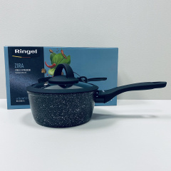 Ківш алюмінієвий із скляною кришкою 16 см 1,2 л Ringel Zira RG-41006-16 Суми