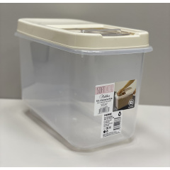 Контейнер для зберігання сипучих продуктів 10 л SOFT CHEF 00766 прозорий/білий Львів