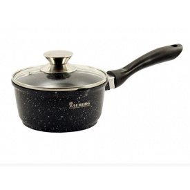 Ківш із кришкою Zauberg d-16 см 1,3 л мармуровим покриттям із алюмінію JB-A0716A