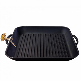 Сковорода-гриль чугунная литая 35*35*4 см Maysternya Т309Ук