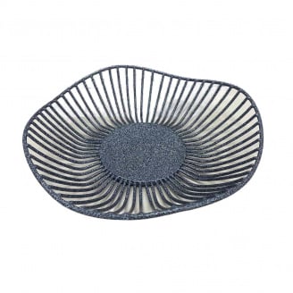 Кошик для фруктів Напівхвиль ART 25*24*6 см сірий мармур 1027