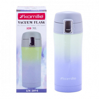 Термос Kamille 320 мл із нержавіючої сталі фіолетово-зелений КМ-2094