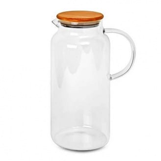 Глек скляний з бамбуковою кришкою 2 л Stenson R92799