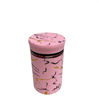 Емкость для специй 5х8,4 см Stenson MT-4231 розовый мрамор