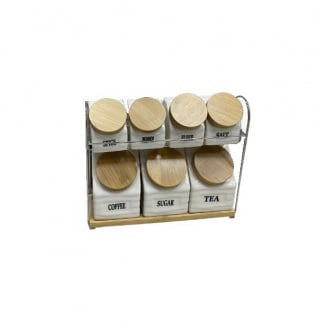 Набір банок на підставці 8 предметів A-PLUS 6731