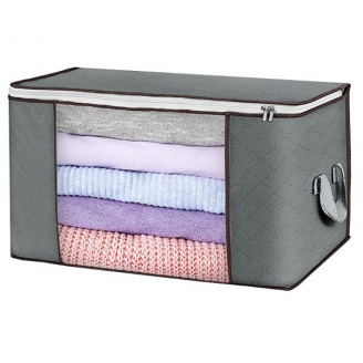 Коробка складная для хранения вещей 60х38х35 см Stenson WHW64803-44 серый