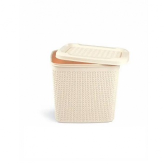 Корзина для порошку 10 л 28,5*21*26,5 см Uscan Plastik M-086 Бежевий