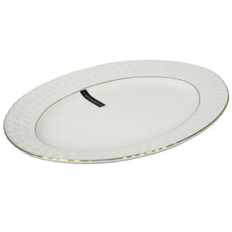 Тарілка фарфорова d-31 см овальна Interos 12,5 Снігова Королева 223131 А