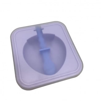 Форма для мороженого силиконовая с пластиковой крышечкой Клубника Stenson 8861