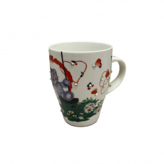 Кружка з ложкою зі стразами 300 мл S&T 2064