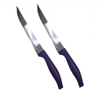Набір 2 універсальних кухонних ножів Grakila 14 см Kamille KM-5312 фіолетовий