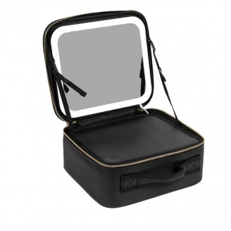 Косметичка-органайзер із дзеркалом A-PLUS 9228 чорний