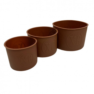 Набір силіконових форм для випікання з літерами ХВ 3 шт Stenson MH-3823 коричневий