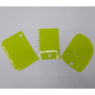 Набір шпателів кондитерських скребків A-Plus 3 шт 8675 оливковий