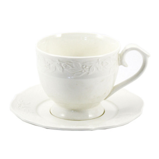 Чашка з блюдцем 300 мл 2 предмети Ніка Interos LTBS-C0113