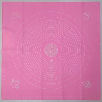 Силіконовий килимок GeN-A14 для розкочування та випікання тіста 70 х 70 см, рожевий