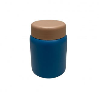 Термос детский пищевой 220 мл Stenson MT-4567-0.22 синий с коричневым