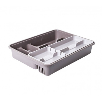 Лоток для столовых приборов с вставкой капучино/какао Алеана 167402