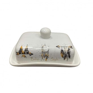 Маслянка керамічна 12,5х17х9 см Boho Style S&T 3397-20