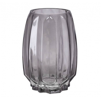 Ваза скляна Scandinavia 20 см сіра Bona Di 527-794