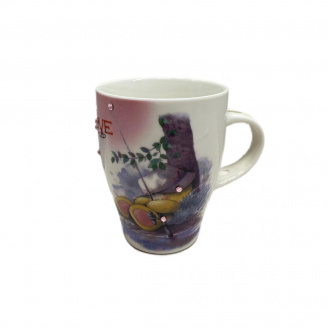 Кружка з ложкою із стразами 300 мл S&T 2064-2