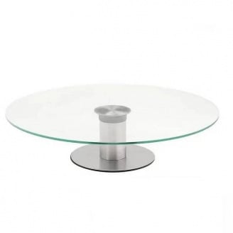 Блюдо-підставка поворотна d-25 см скляна на ніжці для кенді барів A-PLUS 1817