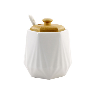 Цукорниця з ложкою та дерев'яною кришкою Interos 330 мл PJ03346-1