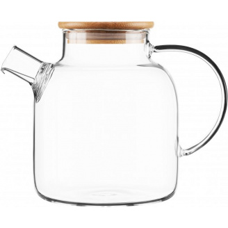 Заварювальний чайник 1.5 л боросилікатне скло з бамбуковою кришкою Ardesto AR3015GB