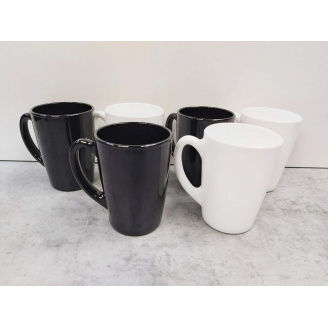 Набір кухлів 320 мл New morning Black White 6 шт Luminarc P8858/Q0156