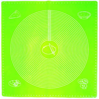 Силиконовый коврик 70 х 70 см с разметкой салатовый Genes