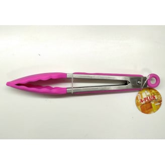 Щипцы Кухонные силиконовые A-Plus 1002 26 х 3,5 см Розовые