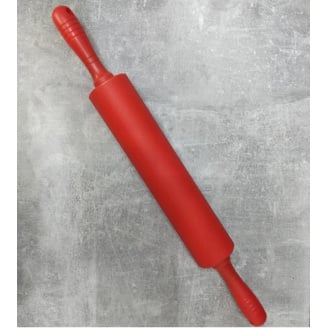 Скалка для розкочування тіста A-PLUS силіконова 45 см червона