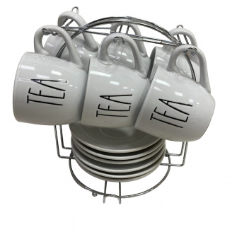 Сервіз чайний на стійці 12 предметів 230 мл S&T 1529-18 White