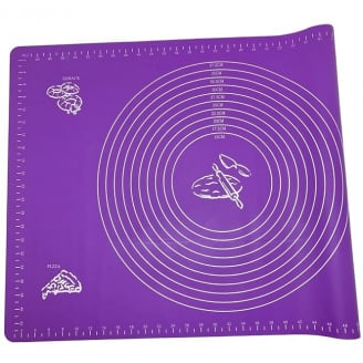 Силіконовий килимок A-PLUS 65 х 45 см для розкочування тіста фіолетовий 545652