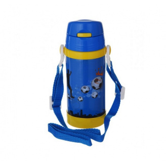 Дитячий термос із нержавіючої сталі з трубочкою 320 мл Синій A-Plus 1776