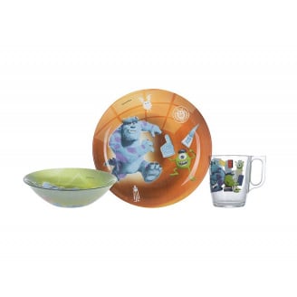 Набір дитячого столового посуду 3 предмети Luminarc Monsters University P9261