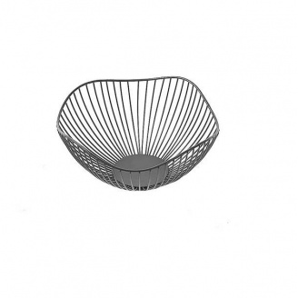 Кошик для фруктів Напівхвиль ART 25*24*10 см сірий мармур 78954622/1005