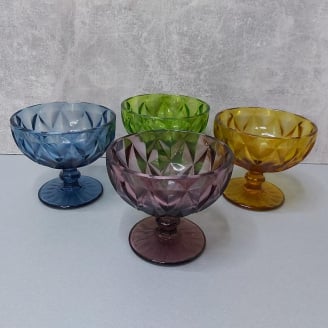 Набір креманок 210 мл 1/4 COLORED A-PLUS 2258 4шт (ZS1512)