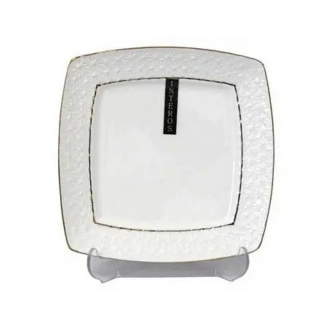 Тарелка фарфоровая d-22,5 см квадратная Interos 9