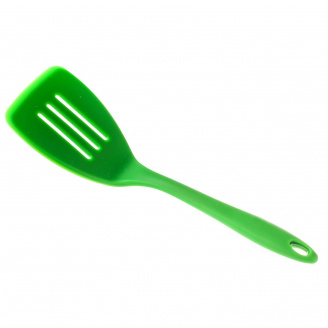 Силиконовая лопатка с прорезями 31 х 9 см салатовая SNS