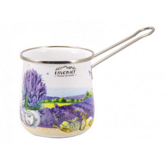Турка емальована 600 мл Interos Лаванда 16707-0,6 ITR